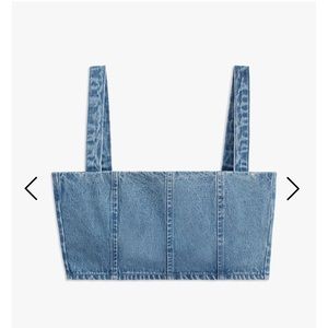 denim bustier top